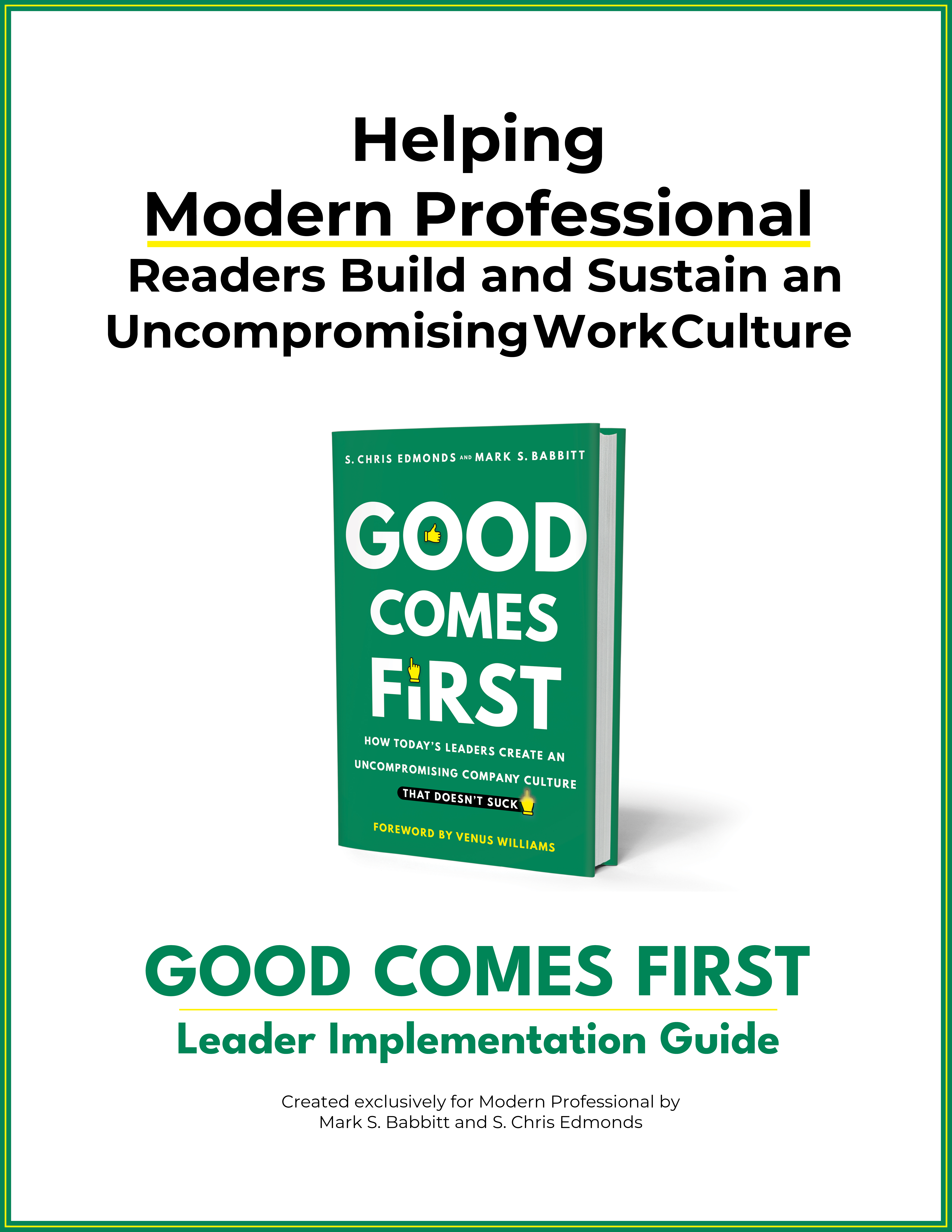Good Comes First Leader Implementation Guide
